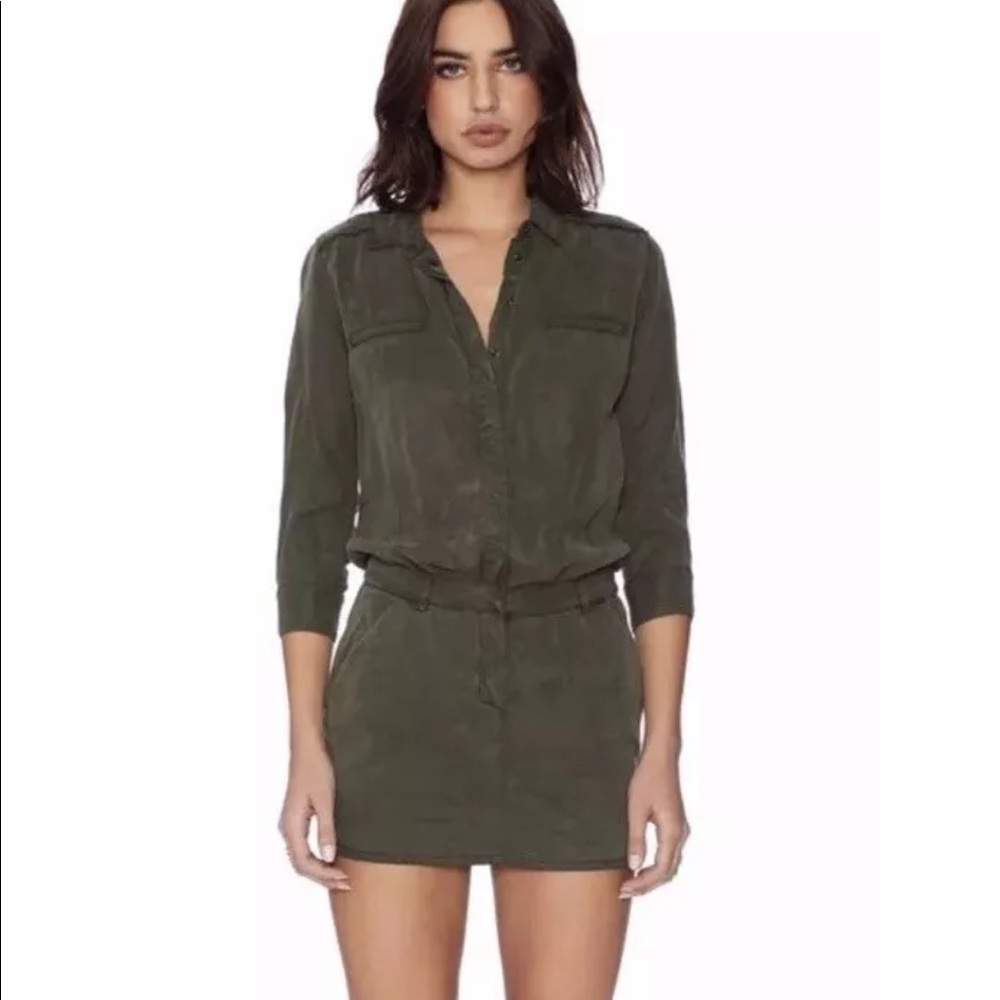 Etienne Marcel Military Utility Mini Dress Sz S